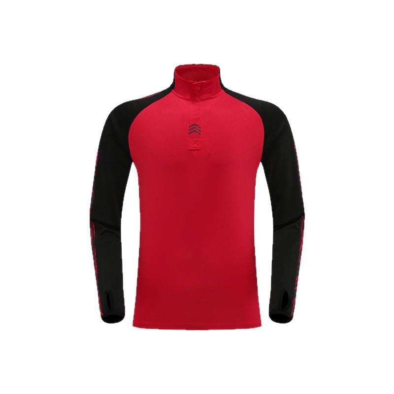 Spring and Autumn Children's Long-sleeve Football Jerseys, Adult Half-zip Football Jersey Sets, Men's and Women's Sports Competition Training Team 