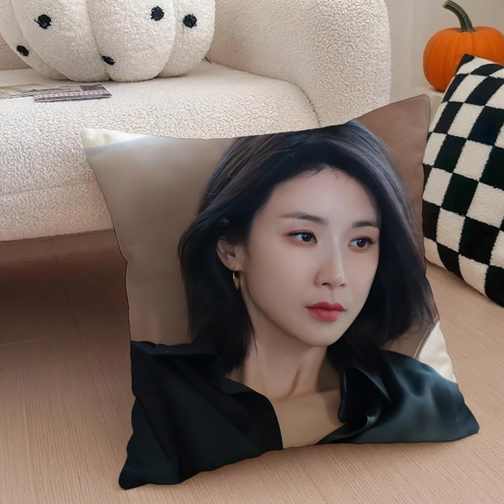 Actor Elegant LLee Bo Young Cushion Cover Throw Pillow Cover Hidden Button Durable Polyester Chair Cushion