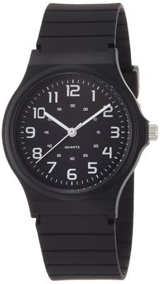 Feldarbeit Analoge Freizeit-Armbanduhr mit Harvey-Urethan-Armband und schwarzem Zifferblatt DT108-2 Damen