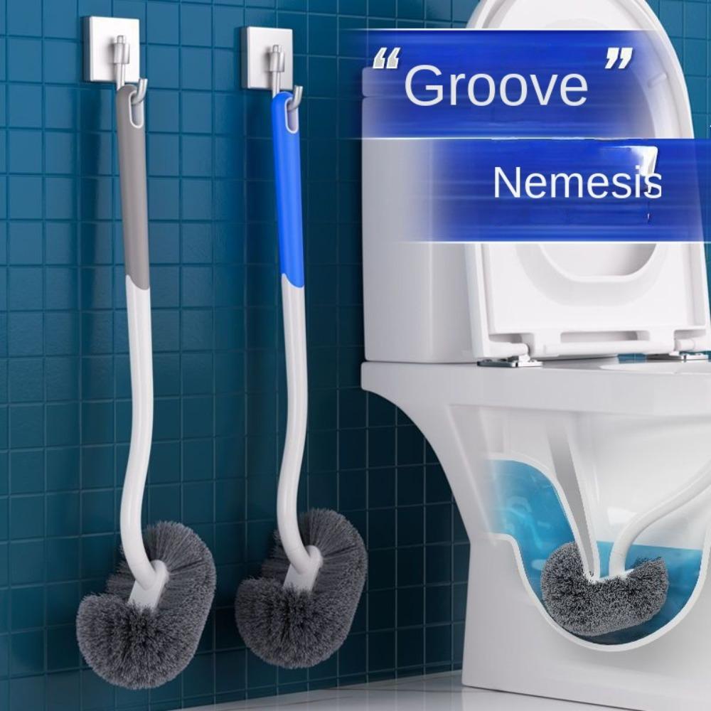 Wall-mounted S-type Corner Gap Brush Soft Hair Toilet Brush  Cleaning Tools Accessories