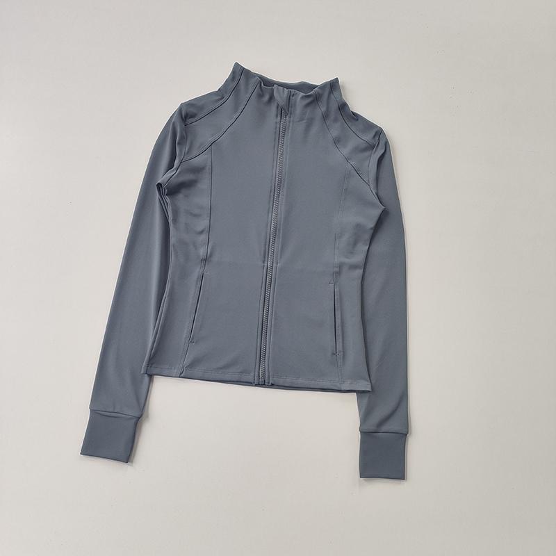 Women Sports Jacket Zip Fitness Yoga Shirt Workout Running Coats Warm Gym Long Sleeve Cardigan Slim Tight Jacket Activewear