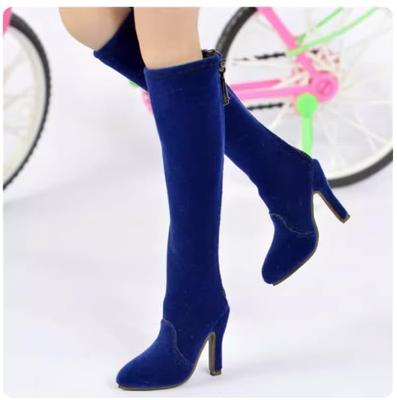Figure for TBLeague Body Sexy Beauty Fashion High Heel Long Boots and Head Not Blue Suede [TOYBARJAPAN] 1/6 Accessories/Suitable Women's (Body