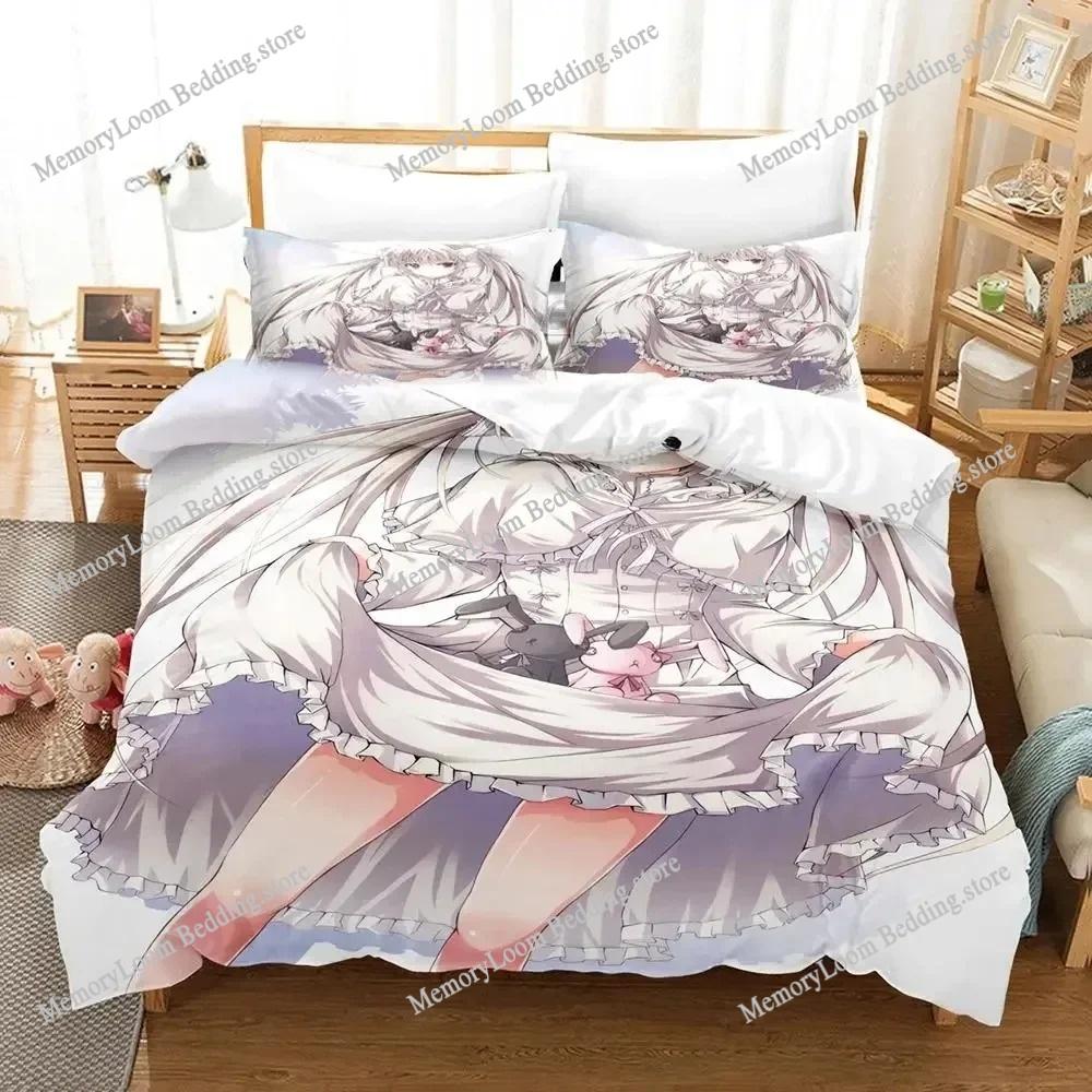 Yosuga no Sora Kasugano Cartoon Poster Sheets Quilt Covers Bedding Dormitory Sheets Bedding Set Soft Warm Bedding Set