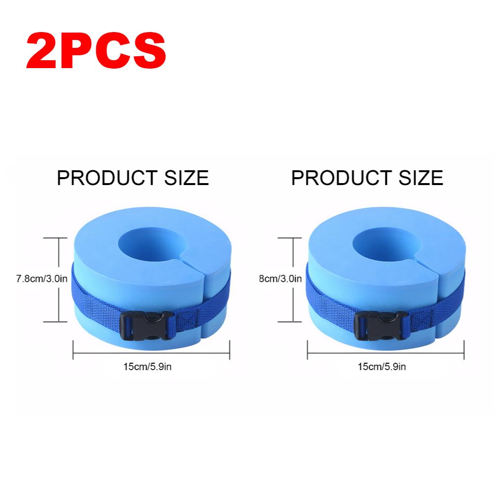 1/2PCS Swim Aquatic Cuffs With Quick Release Buckles Water Aerobics Float Rings EVA Water Ankle Ring Swimming Safety Arm Bands