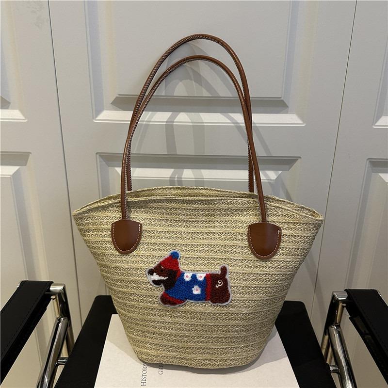 Beach Tide Niche Casual Women's Spring Commuting Large-capacity Straw Woven Bag Women's Shoulder Tote Bag
