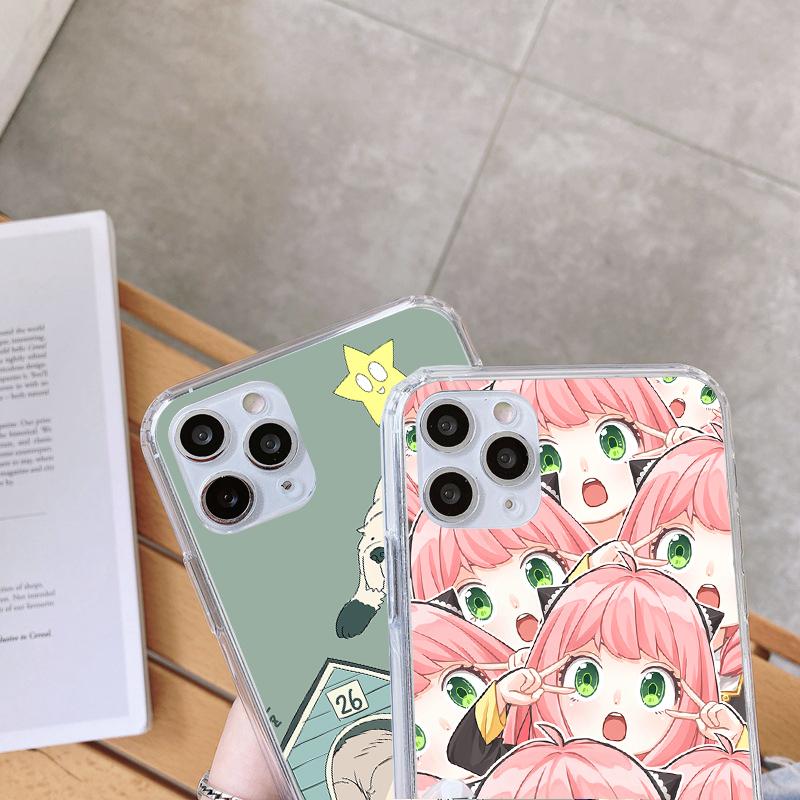Lovely Cartoon Anime SPY×FAMILY Clear Phone Case For iPhone 14 12 13 Mini 11 Pro 8 7 6 6S Plus X XR XS Max SE 3 2022 2020 Cover