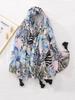 Cotton Linen Women Silk Scarf Soft Floral Print Beach Shawl Foulard Femme Mujer Pareo Muffler Bufanda Stoles Hijab Bandana Summe