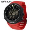 Sanda Men's Large Display Waterproof Sport Watch