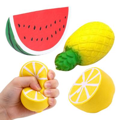 Fruit Squeeze Toy for Stress Relief TPR Slow-Rising Toy Realistic Food-Shaped Fidget for Kids