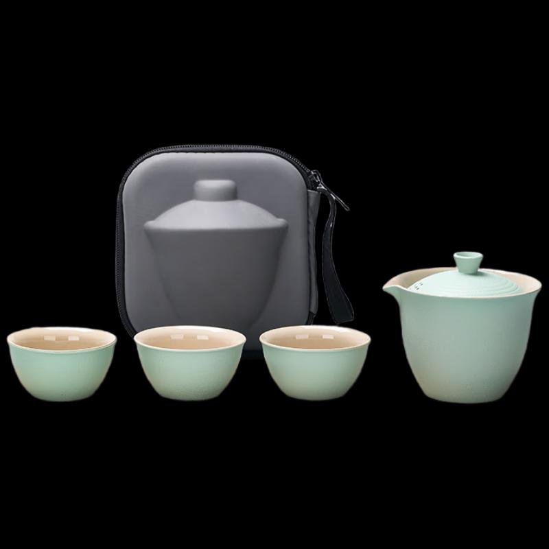 Wo Ding Echo Series Portable Ceramic Travel Tea Set