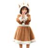 Colorful Christmas Cosplay Animal Costume Christmas Reindeer Dress Role-Playing Coral Fleece Home Performance Outfit