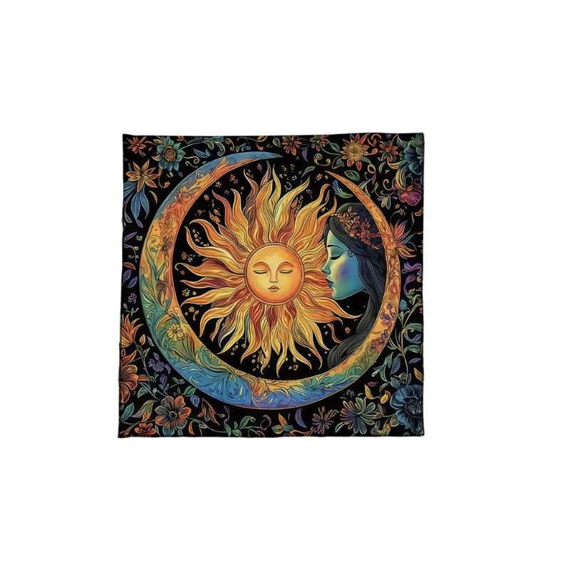 Practical Foldable Tarots Cloth Easy To Clean Velvets Divination Mat Fabric Texture Suitable for Spiritual Practices