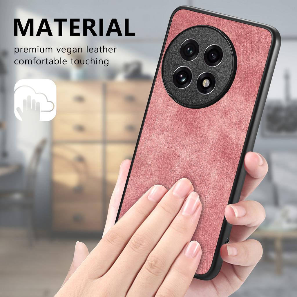 Dla OnePlus Ace 5 5G/Ace 5 Pro 5G/13R 5G Etui Wstrząsoodporne Smukłe Retro Skórzane Tylne Etui na Telefon