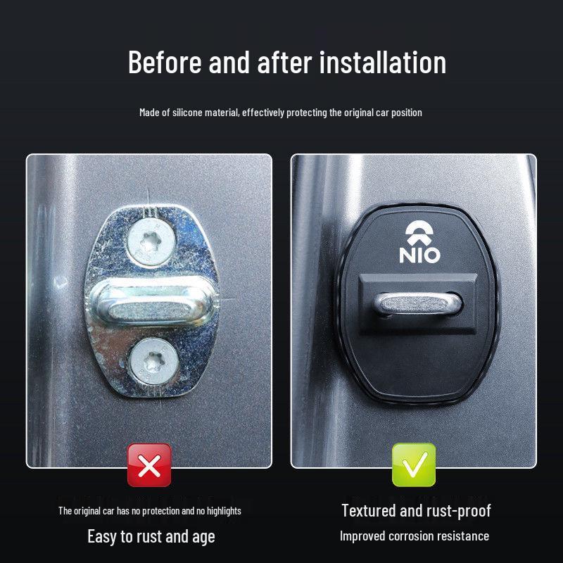 Nio ET9 Car Door Lock Silicone Protective Dustproof Anti-rust Cushioning Cover
