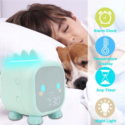 Kids Alarm Clock Cute Dinosaur Digital Alarm Clock for Kids Bedside Clock Children Sleep Trainier Wake Up Night Light