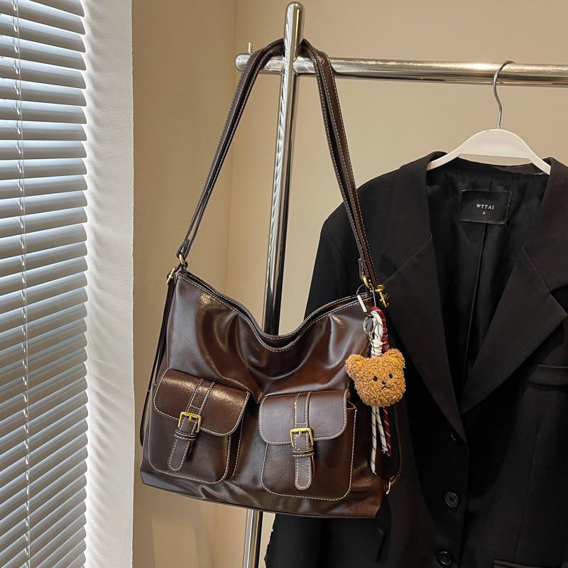 IELGY Ladies Tote Bag - Large Capacity, Soft Leather, Multi-Pocket Shoulder Bag