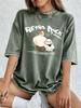 Retro Duck Rabbit Cotton Washed TShirts Womens Summer Oversized Tops Distressed ONeck Comfortable Tees Basic Womans Clothes