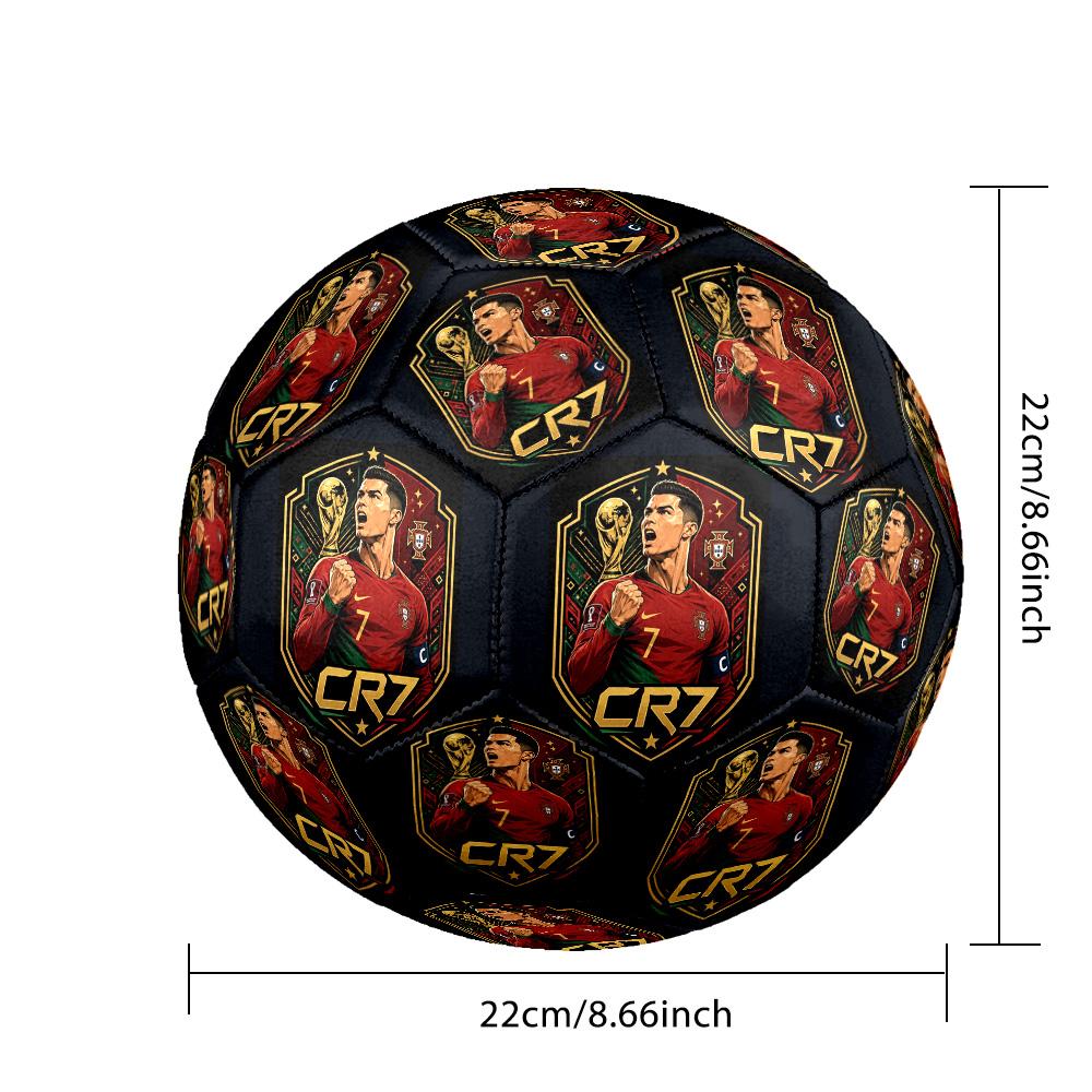 Cr7 Soccer Poster Size 5 Soccer Ball Machine Sewn Indoor/Outdoor Training and Matches Perfect Gift for Sports Enthusiasts