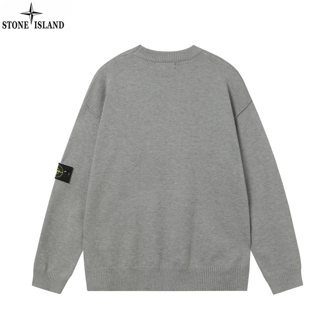 Discount Market 2025 Crossstone Island Classic Lente Wol Trui - Ronde Hals Pullover met Basic Mouwen voor Koppels XL