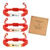 Personalized Baby Bar Bracelet, Custom Name ID Wristband, Red String Luck Birthday Baptism Gift with Card for New Born Child
