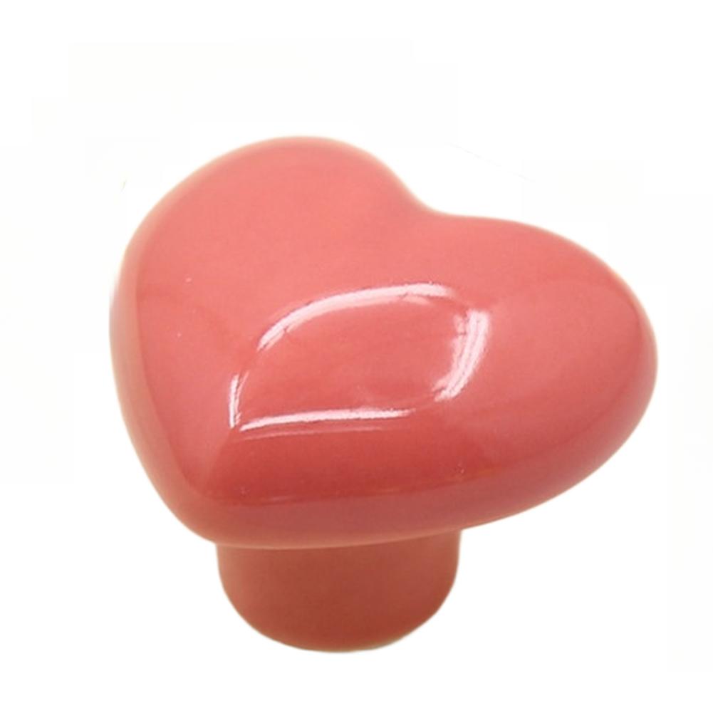 Charming Heart Design Pottery Handle for Furniture Upgrade On Mounting with y Disc for Quick Setup in Any Color Black