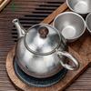 Titanium Tea Pot 380ml Large Capacity Infuser Kettle Home Camping Travel Modern Minimalist Healthy Non-Toxic Brew