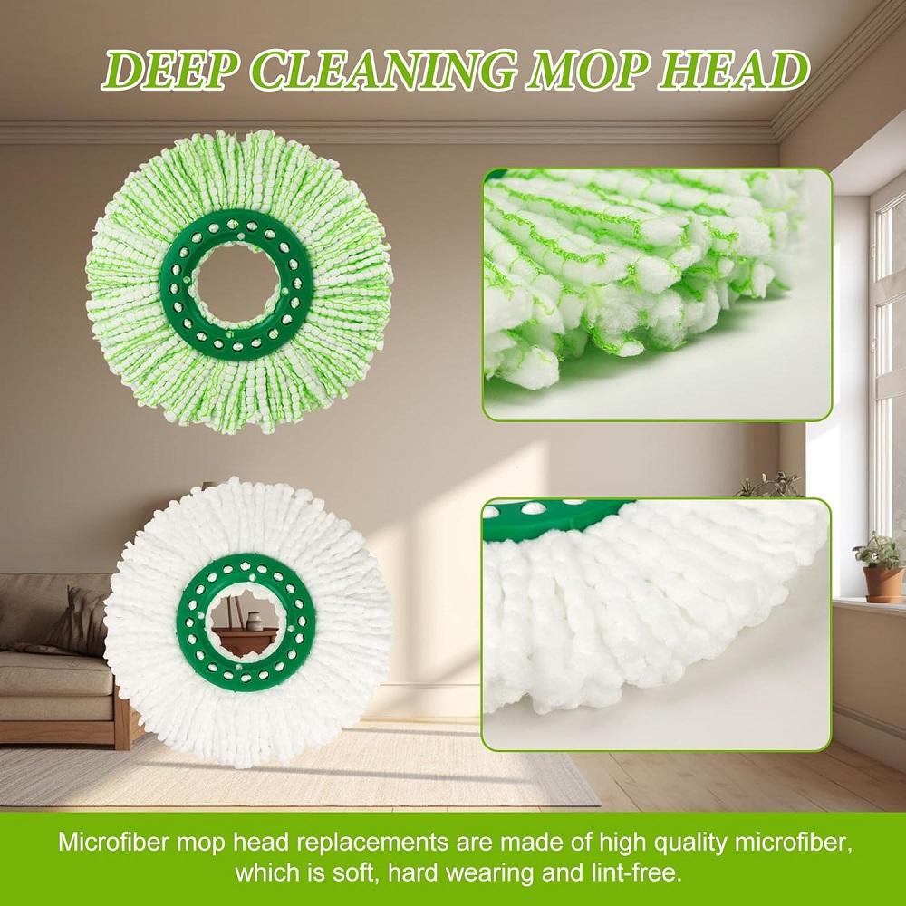 Mop Head Pad for Libman Tornado Spin Mop,Resuable Washable Microfiber Mop Refill for Hardwood Floor Cleaning