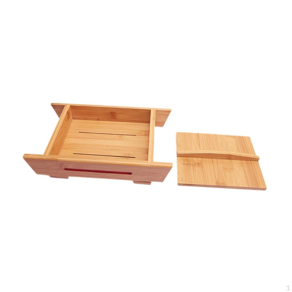 DIY Tofu Maker Molding Tool with Drainage Groove Wooden Frame for Cheese