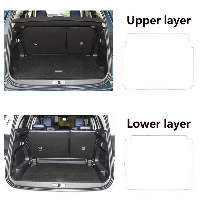 For Citroen C5 Aircross C84 2017~2024 Leather Car Trunk Mat Anti-dirty Cargo Storage Pad Cushion Boot Carpet Auto Accessories