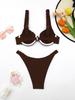 2026 European & American Women's Solid Triangle Bikini: Sexy Two-Piece Swimwear for Hot Spring Resorts