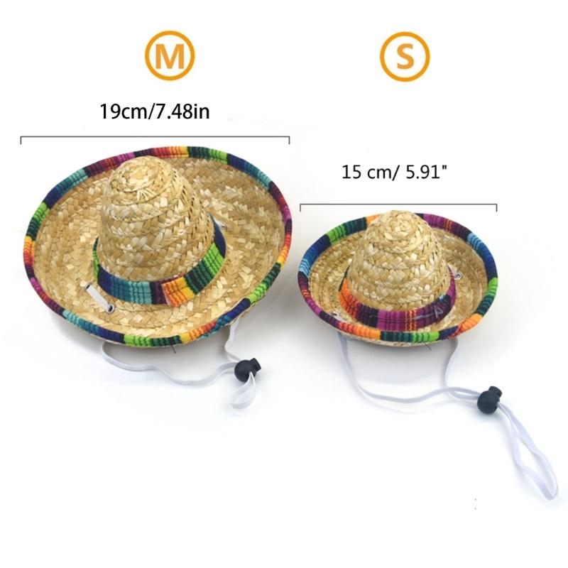 Summer Pet Visors Hat Cute Mexico Style Hat for Dogs Cat Dress Up Supplies Lovely Carnivals Outdoor Hat Pet Accessory