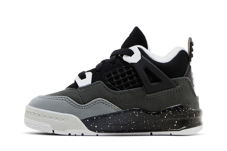 Adidași pentru copii Nike Jordan 4 Retro Fear (2024) (TD) Negru/Alb/Antracit/Negru/Pure Platină