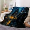1pc Batman Cityscape Flannel Blanket Soft Warm Throw for Home, Office, Travel, All-Season Cozy Bedding GiftL1032
