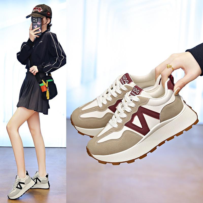 Thick-soled Heightening Women's Versatile Autumn New Models Show Feet Small Size Casual Sports Shoes Women's Shoes