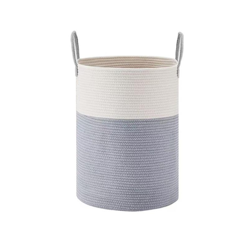

Woven Rope Laundry Hamper for Decorative Storage of Dirty Clothes, Toys and Blankets in Bathroom