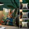 Cartoon Character Cute-Peter Rabbit-Smart Pillow Case Comfort Sofa Bed Silky Elegant Invisible Zipper Decorative Cushion Cover