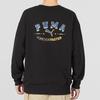 Puma Team Crew Sweatshirt mit Buchstaben-Print Langarm Herren Oberteile Schwarz 622275-01