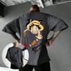 Übergroßes One Piece Luffy Anime Grafik T-Shirt Mann Frau Baumwolle Kurzarm-Tee Streetwear 2026 Sommer Neu Lässig Y2k Kleidung