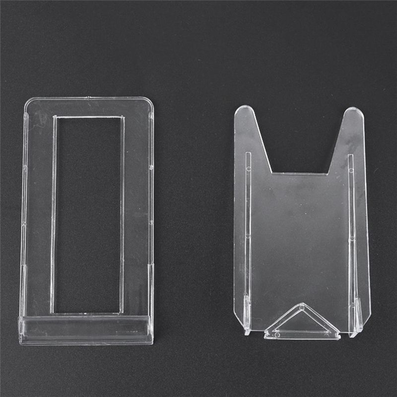 AEE4-30Pcs Tray Rack Clear Stand Frame Holder Stand Plastic Clear Plates Holder Metal Brackets Clear Display Shelf