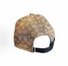 Coach Signature Flat Brim Baseball Hat, Allover Classic C Monogram Print Hard Crown Luxury UV Protection Street Skate Cap