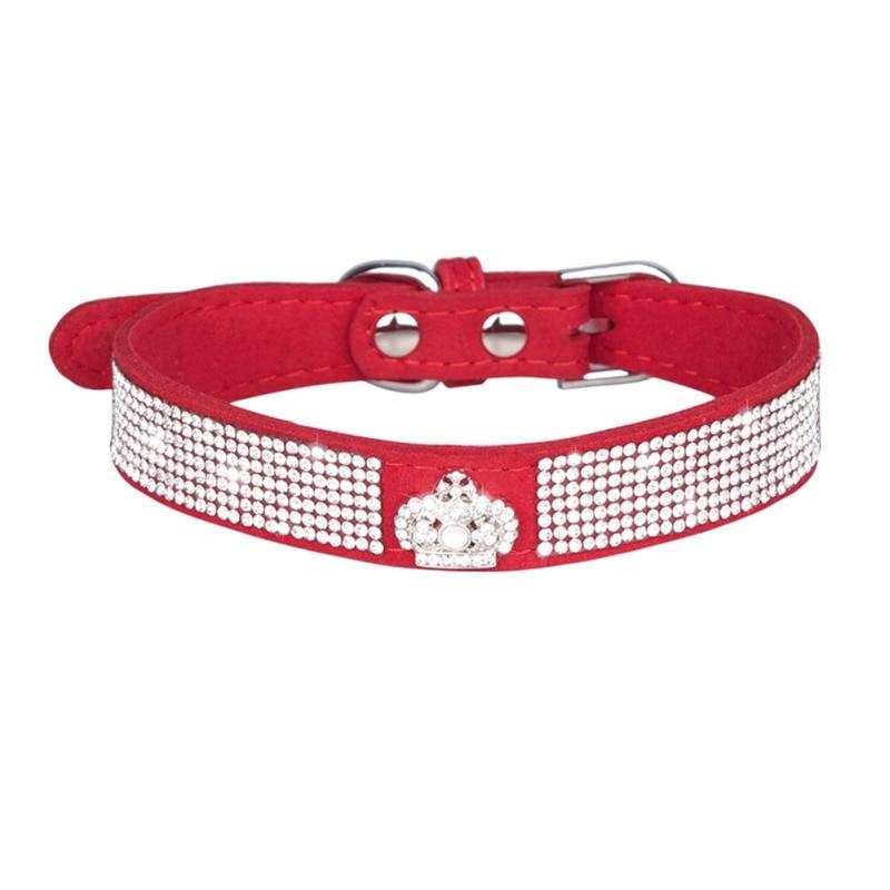 red diamond dog collar