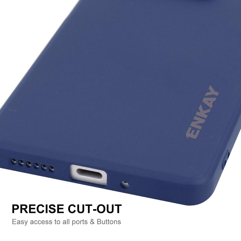For Xiaomi Redmi Note 13R Pro 5G Silicone Case Straight Edge Phone Cover+9H Glass Protector