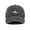 Airplane Printed Baseball Cap with Simple Design Daily Fashion Mens and Womens Outdoor Equipment