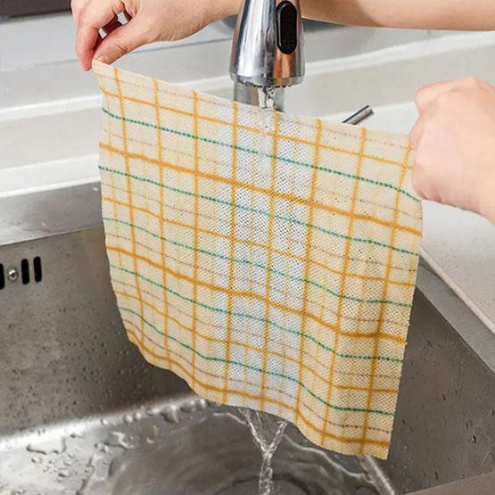 WTEMPO 1 role 25*25CM Kuchyňské jednorázové omyvatelné silné utěrky na odstraňování oleje Utěrky na nádobí Olej absorbující Suché/mokré Dvojúčelové hadry Kuchyňský papír