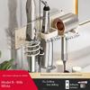 1pc wall-mounted aluminum hairdryer holder, adhesive curling iron holder, hairdressing tool organizer, suitable for bathroom curling irons