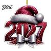 2027 Year Hanging for New 2D Flat Hat Ornament Ornaments Christmas Acrylic Decoration Tree Pendants