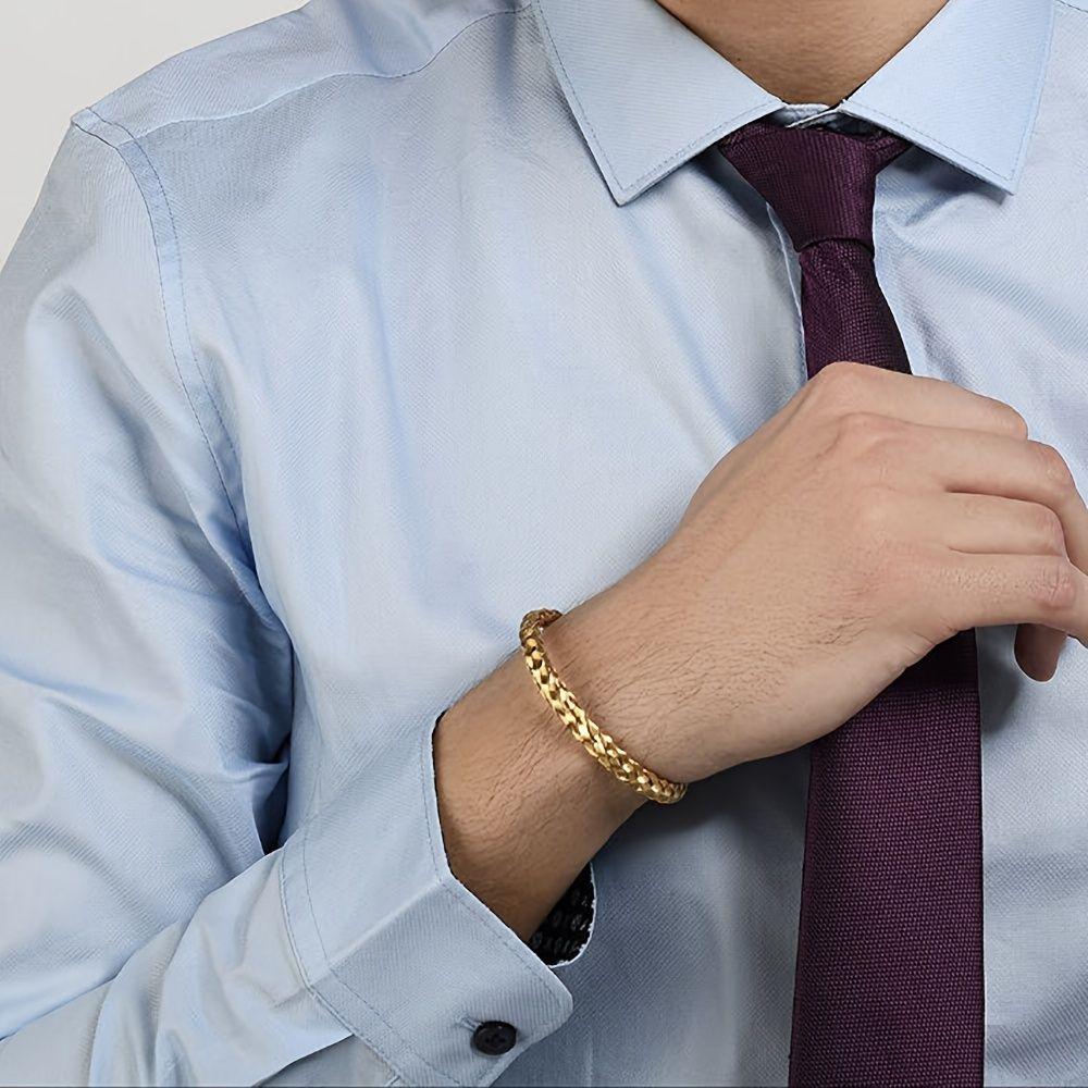 Micro-inlaid zircon crown bracelet set European and American trend diamond-inlaid titanium steel
