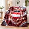 Austria Football Printed Flannel Blanket Warm Comfort Bed Throw For Indoor Home Decoration