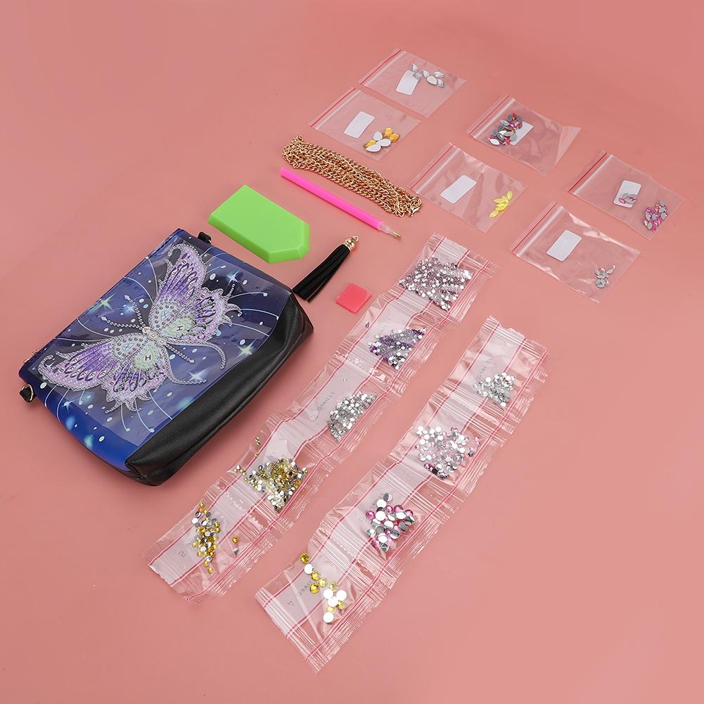 Dámská řetízková taška přes rameno Speciálně tvarovaná Diamantová malba Kosmetický organizér DIY Řemeslné dárky