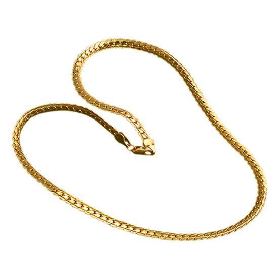 Unisex Fashion Gold Plated Polished Necklace Link Chain Jewelry Gift for Banquet
